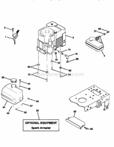 Page E Diagram and Parts List for 917271021  Craftsman Lawn Tractor