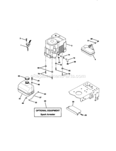 Page E Diagram and Parts List for 917271024  Craftsman Lawn Tractor