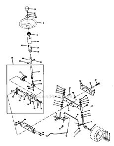 Steering_Assembly Diagram and Parts List for 917271030  Craftsman Lawn Tractor