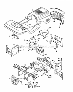 Page B Diagram and Parts List for 917271040  Craftsman Lawn Tractor