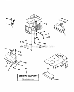 Page H Diagram and Parts List for 917271040  Craftsman Lawn Tractor