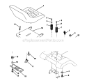 Seat Assembly Diagram and Parts List for 917271050  Craftsman Lawn Tractor