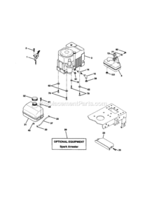 Page E Diagram and Parts List for 917271071  Craftsman Lawn Tractor