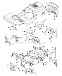 Chassis  Enclosures Diagram and Parts List for 917271080  Craftsman Lawn Tractor