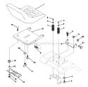 Seat Assembly Diagram and Parts List for 917271080  Craftsman Lawn Tractor