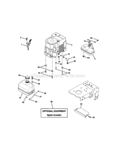 Page E Diagram and Parts List for 917271090  Craftsman Lawn Tractor