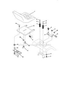 Page F Diagram and Parts List for 917271090  Craftsman Lawn Tractor