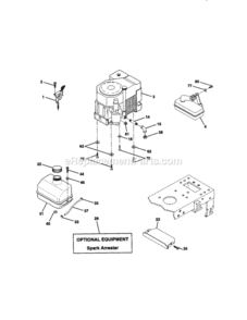 Page E Diagram and Parts List for 917271100  Craftsman Lawn Tractor