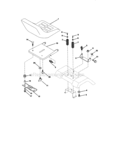 Page F Diagram and Parts List for 917271100  Craftsman Lawn Tractor