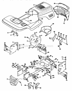 Page B Diagram and Parts List for 917271120  Craftsman Lawn Tractor