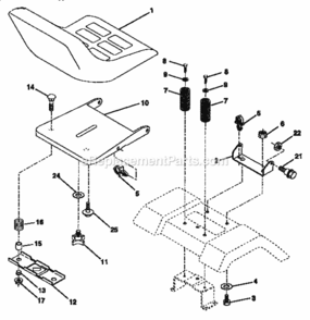 Page E Diagram and Parts List for 917271120  Craftsman Lawn Tractor