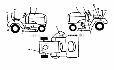 Page F Diagram and Parts List for 917271120  Craftsman Lawn Tractor