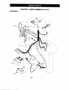 Page A Diagram and Parts List for 917271121  Craftsman Lawn Tractor