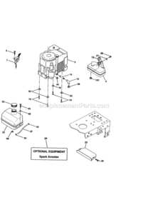Page E Diagram and Parts List for 917271121  Craftsman Lawn Tractor