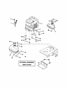 Page E Diagram and Parts List for 917271130  Craftsman Lawn Tractor