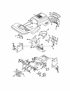 Page B Diagram and Parts List for 917271133  Craftsman Lawn Tractor