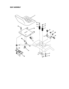 Page F Diagram and Parts List for 917271142  Craftsman Lawn Tractor