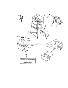 Page E Diagram and Parts List for 917271190  Craftsman Lawn Tractor