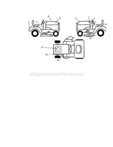 Page G Diagram and Parts List for 917271190  Craftsman Lawn Tractor