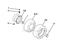 Wheels And Tires Diagram and Parts List for 917271643  Craftsman Lawn Tractor