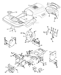 Chassis And Enclosures Diagram and Parts List for 917271734  Craftsman Lawn Tractor