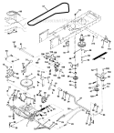 Ground Drive Diagram and Parts List for 917271734  Craftsman Lawn Tractor