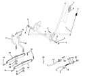 Lift Assembly Diagram and Parts List for 917271734  Craftsman Lawn Tractor
