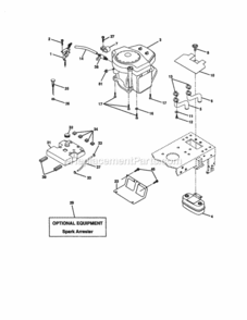 Page E Diagram and Parts List for 917271810  Craftsman Lawn Tractor
