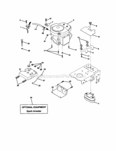 Page E Diagram and Parts List for 917271811  Craftsman Lawn Tractor