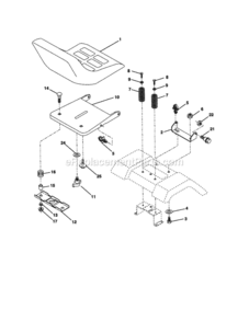 Page F Diagram and Parts List for 917271811  Craftsman Lawn Tractor