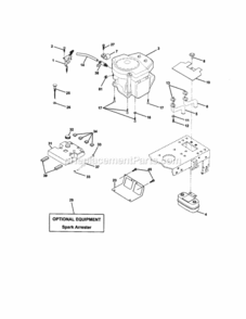 Page E Diagram and Parts List for 917271812  Craftsman Lawn Tractor