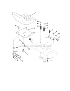 Page F Diagram and Parts List for 917271812  Craftsman Lawn Tractor