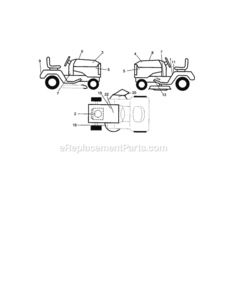 Page G Diagram and Parts List for 917271812  Craftsman Lawn Tractor