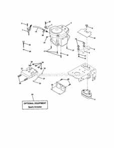 Page E Diagram and Parts List for 917271813  Craftsman Lawn Tractor