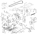 Ground Drive Diagram and Parts List for 917271815  Craftsman Lawn Tractor
