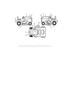 Page H Diagram and Parts List for 917271820  Craftsman Lawn Tractor