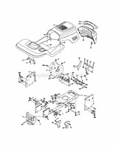 Page B Diagram and Parts List for 917271821  Craftsman Lawn Tractor