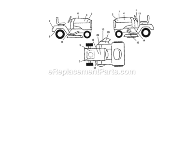 Page K Diagram and Parts List for 917271825  Craftsman Lawn Tractor