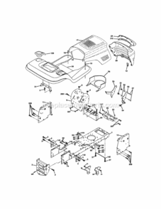 Page B Diagram and Parts List for 917271825  Craftsman Lawn Tractor