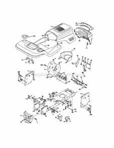 Page B Diagram and Parts List for 917271831  Craftsman Lawn Tractor