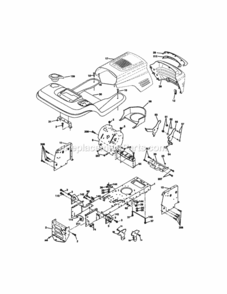 Page B Diagram and Parts List for 917271832  Craftsman Lawn Tractor