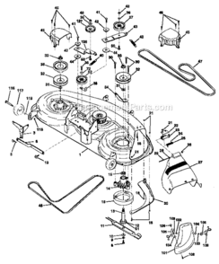 Mower_Deck Diagram and Parts List for 917272010  Craftsman Lawn Tractor