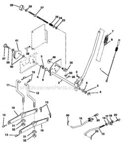 Lift_Assembly Diagram and Parts List for 917272010  Craftsman Lawn Tractor