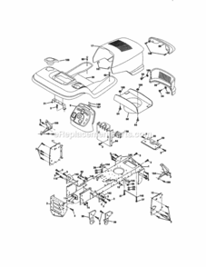 Page B Diagram and Parts List for 917272030  Craftsman Lawn Tractor