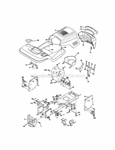 Page B Diagram and Parts List for 917272052  Craftsman Lawn Tractor