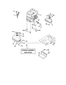 Page E Diagram and Parts List for 917272052  Craftsman Lawn Tractor