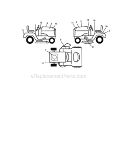 Page H Diagram and Parts List for 917272052  Craftsman Lawn Tractor