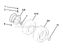 Wheels And Tires Diagram and Parts List for 917272069  Craftsman Lawn Tractor
