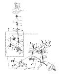 Steering Assembly Diagram and Parts List for 917272070  Craftsman Lawn Tractor