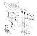 Seat Assembly Diagram and Parts List for 917272070  Craftsman Lawn Tractor